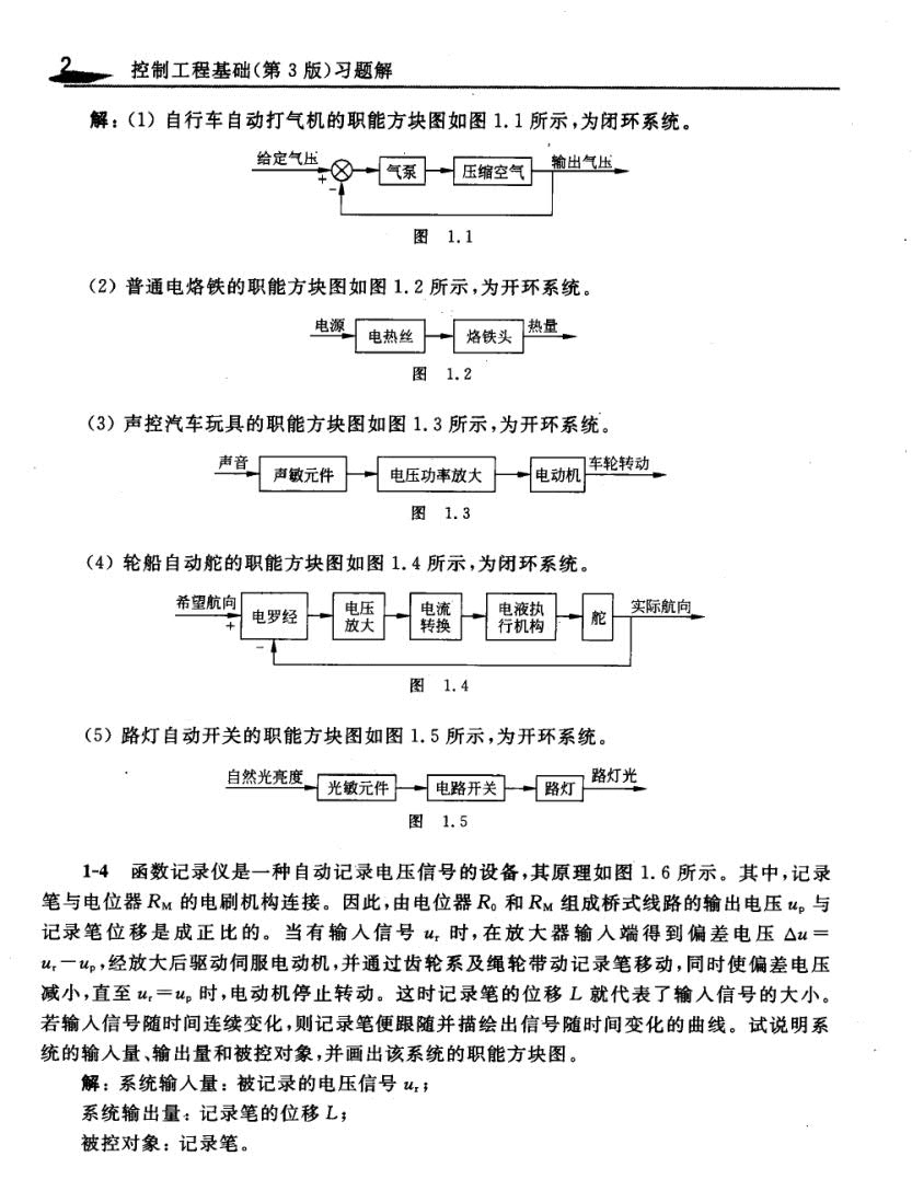 控制工程基础第三版
