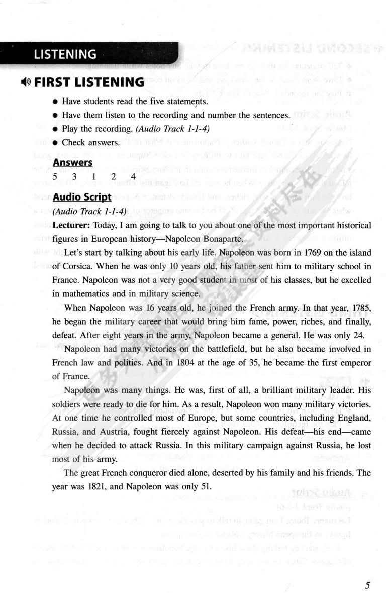 学术英语视听说 第1册