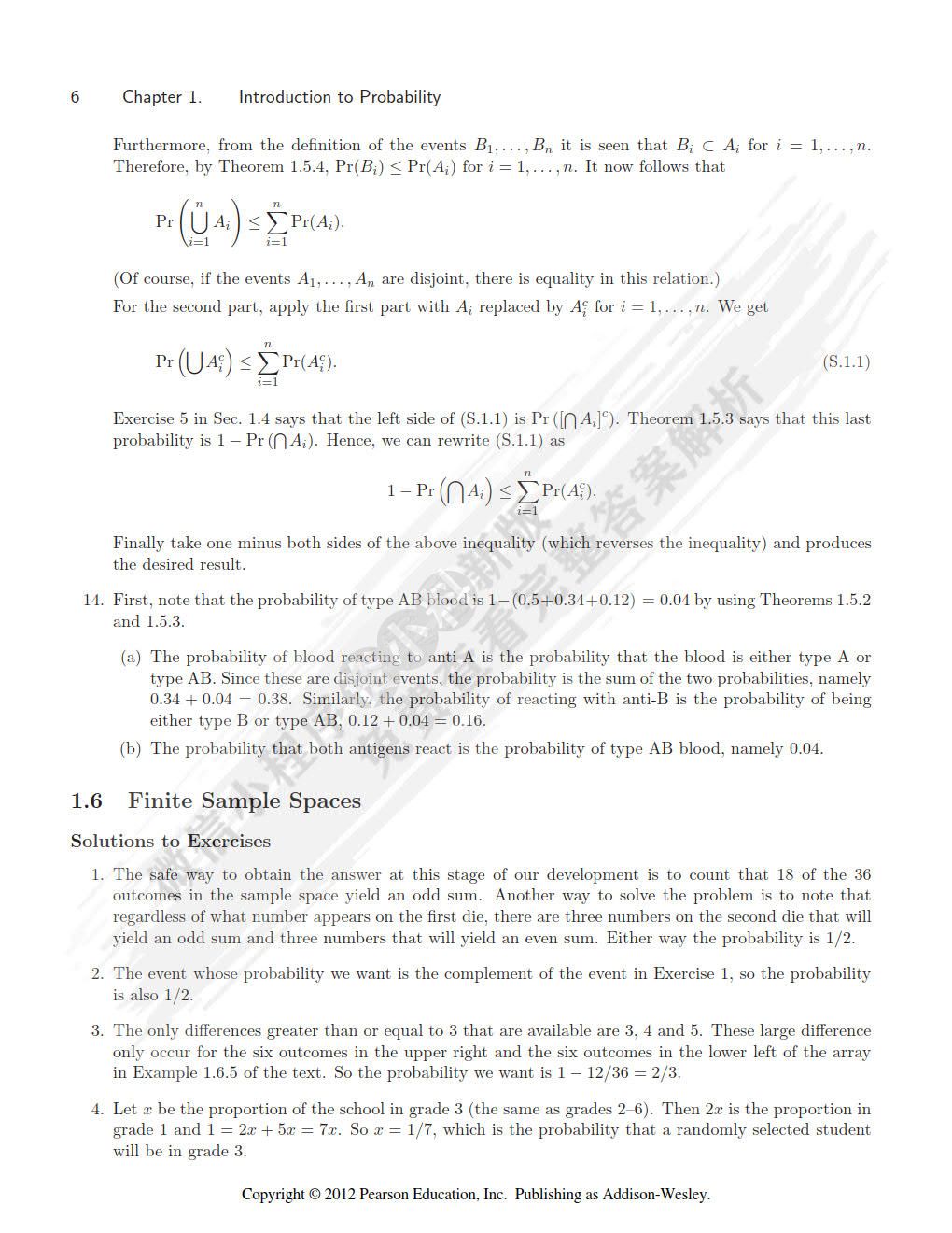 概率统计（英文版&middot;第4版）