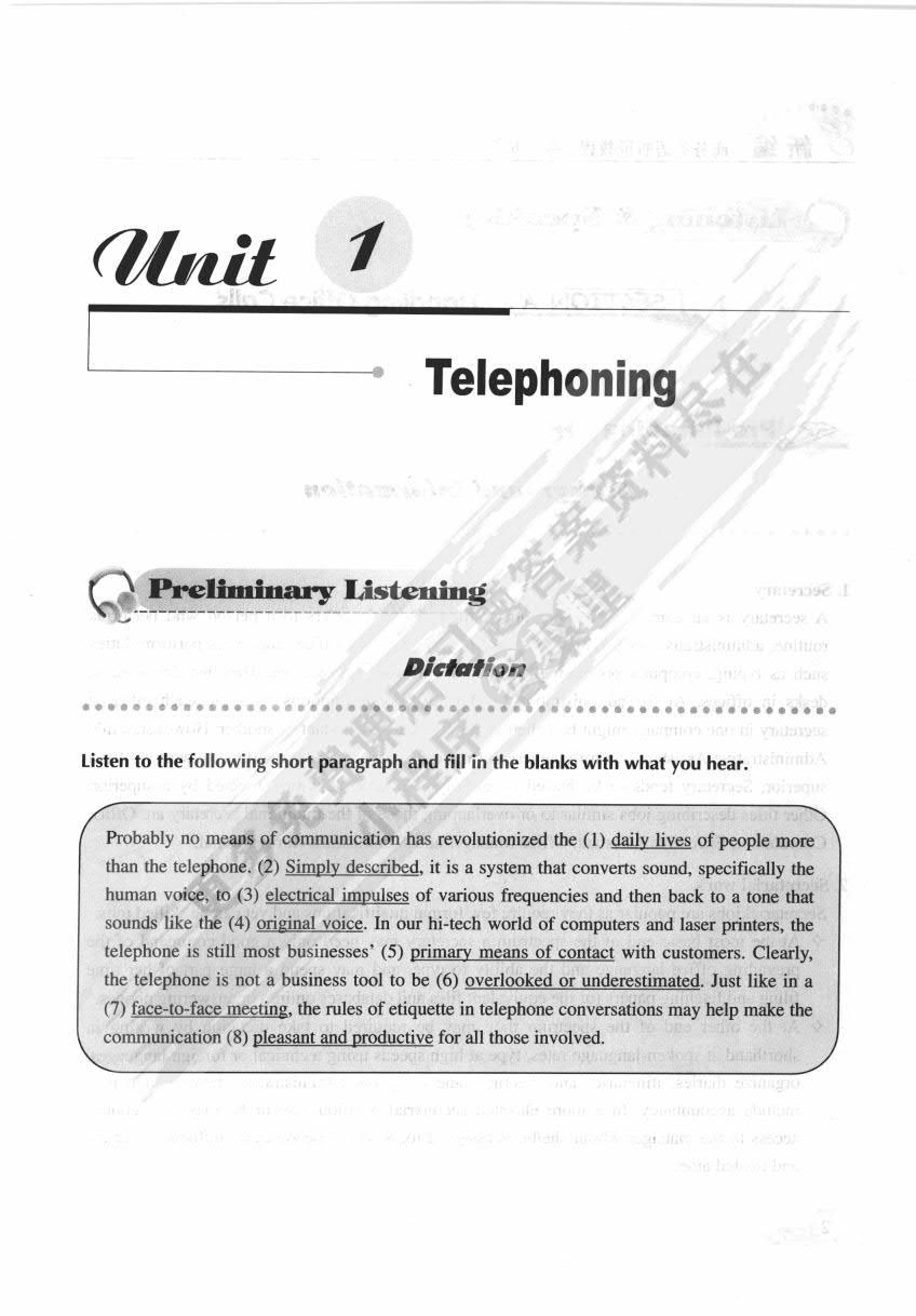 新编商务英语听说教程（学生用书）第1册