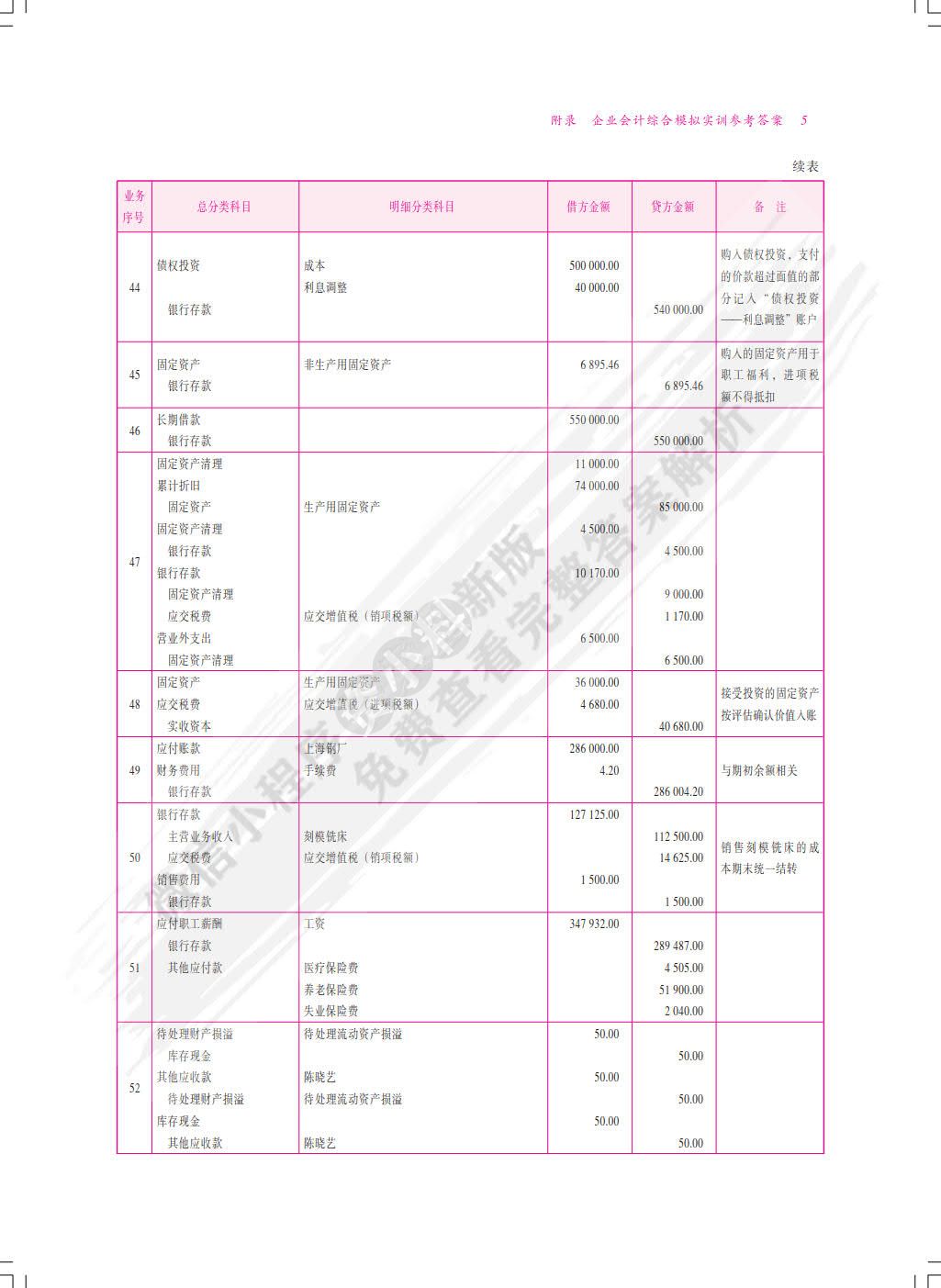 企业会计模拟实训教程（综合实训）(第九版)