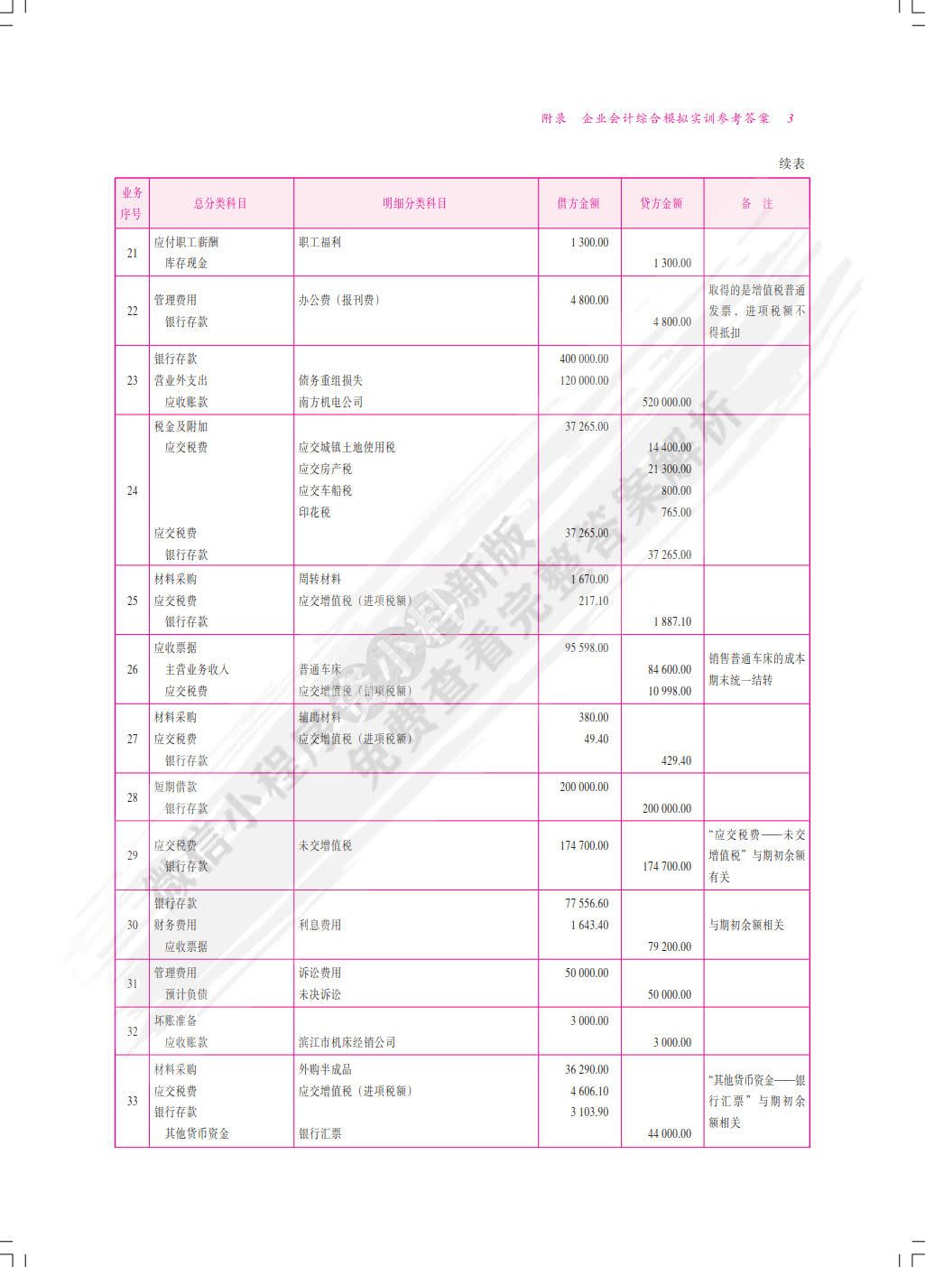 企业会计模拟实训教程（综合实训）(第九版)