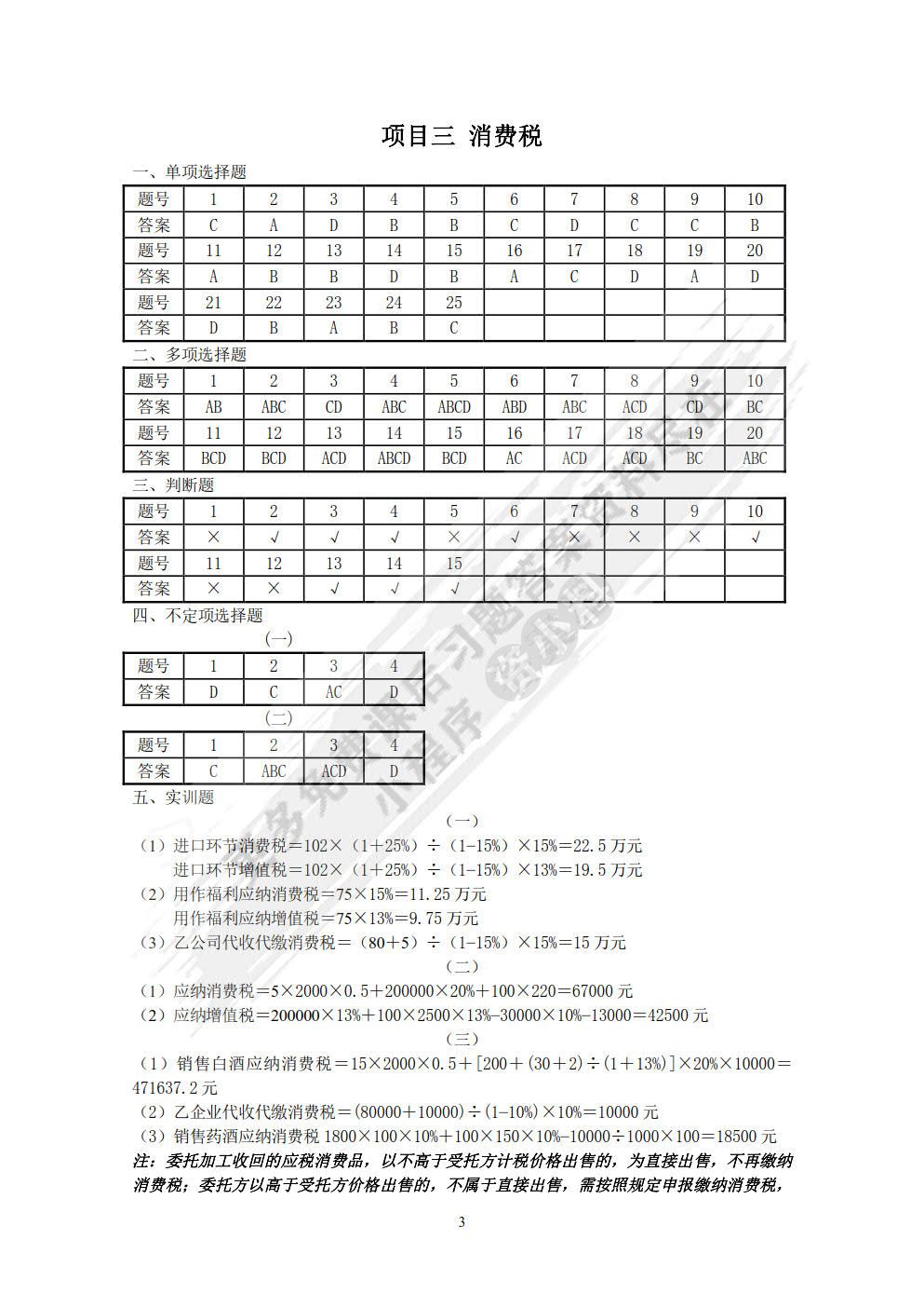 纳税实务习题与实训（第2版）