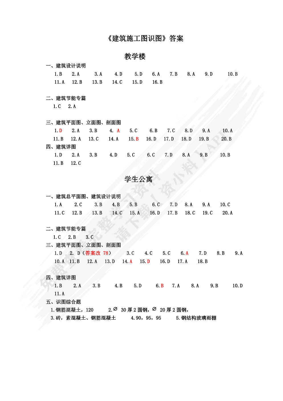 建筑构造与识图基本训练第二版