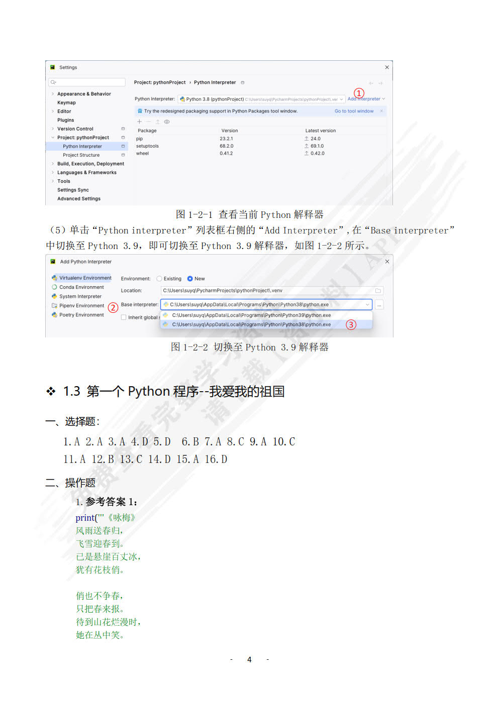 Python程序设计基础实训教程