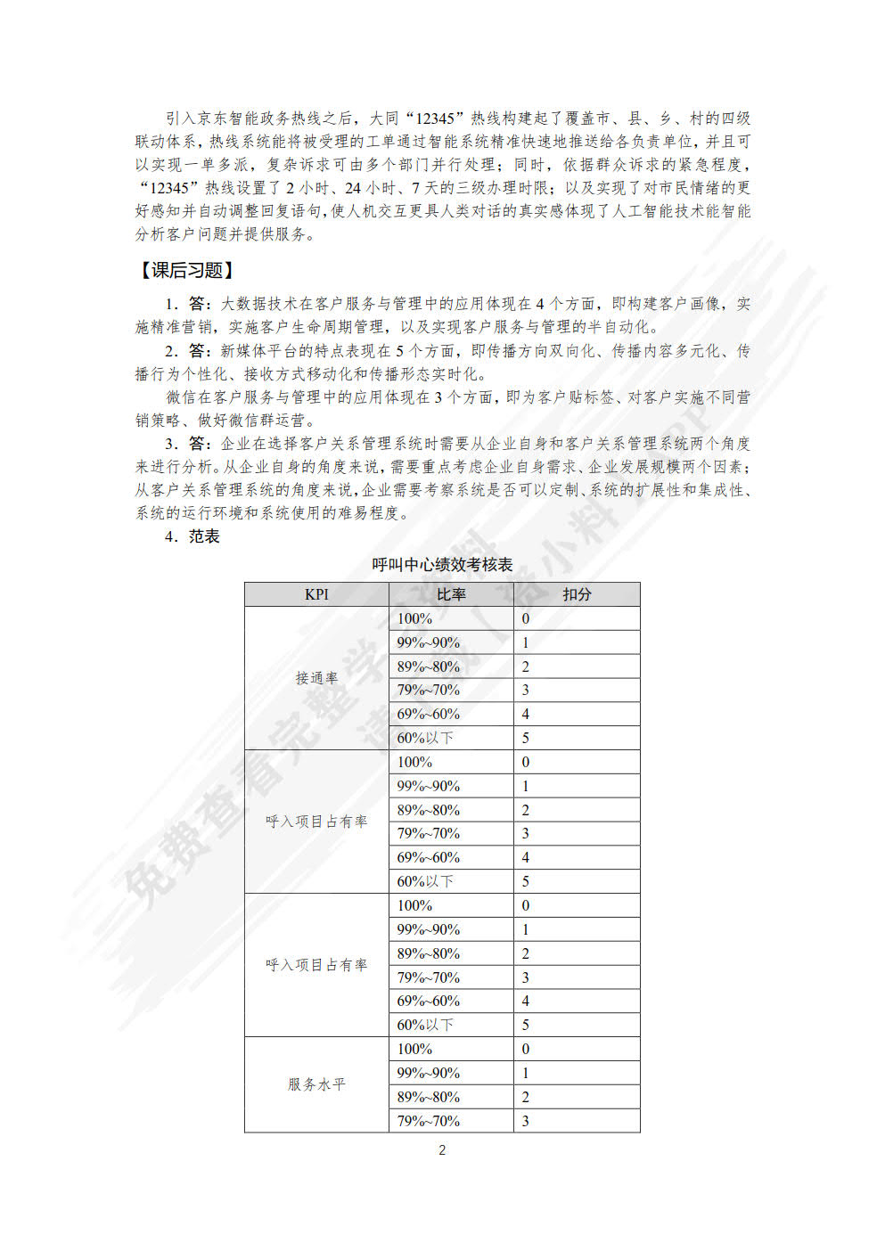 客户服务与管理（微课版）