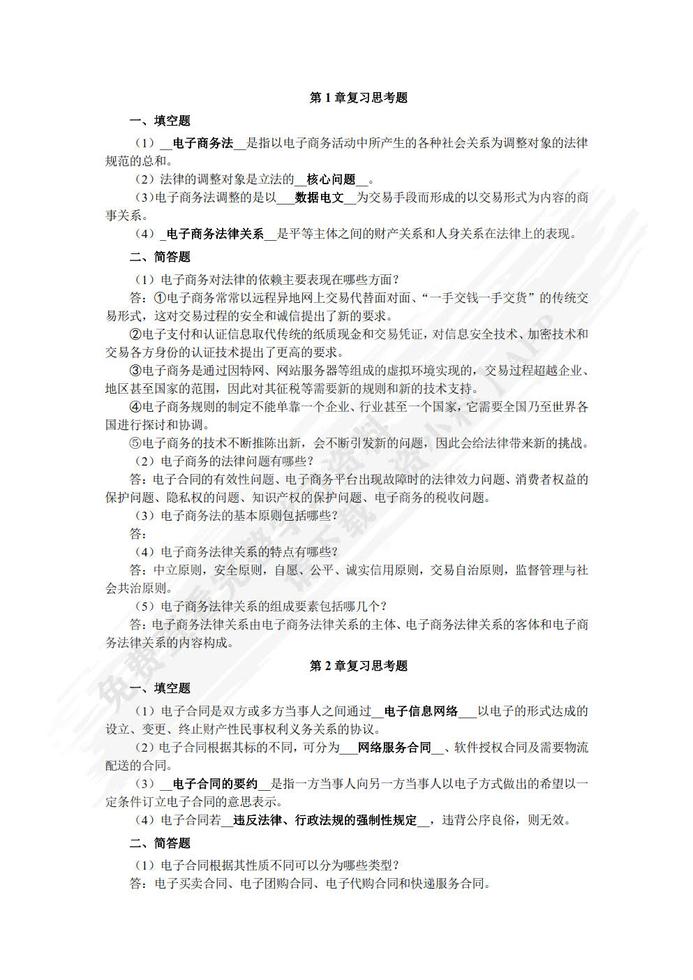 电子商务法律法规