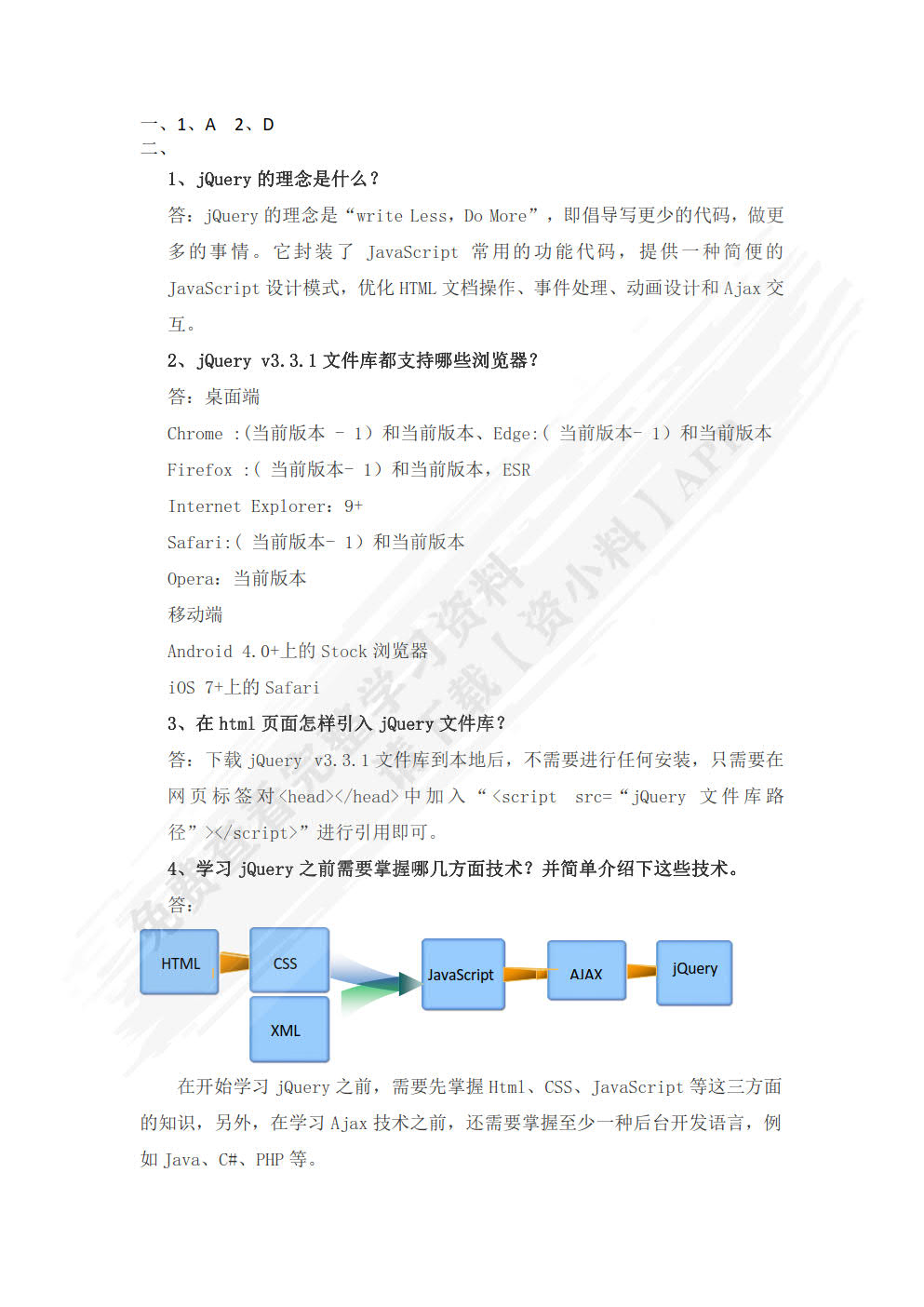 Web前端开发技术（jQuery+Ajax）（慕课版）