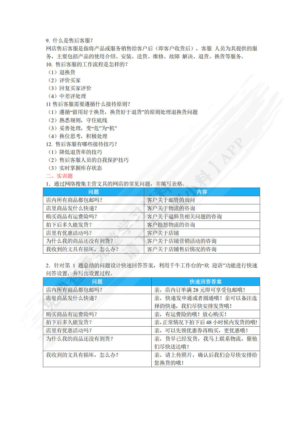 电子商务客户服务与管理