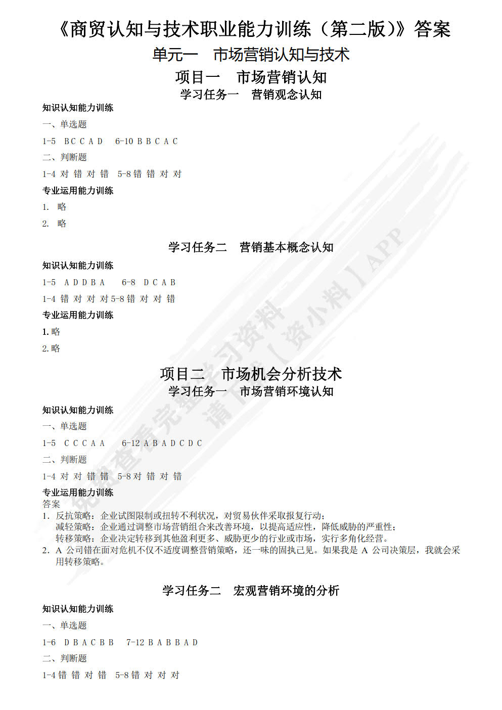商贸认知与技术职业能力训练(第二版)