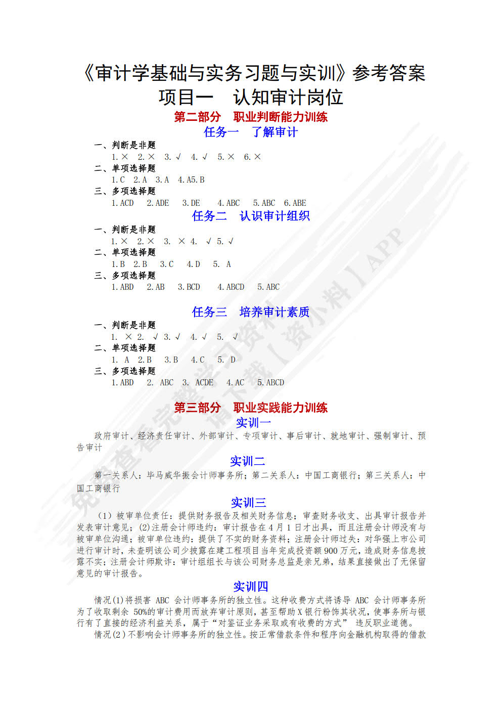 审计学基础与实务
