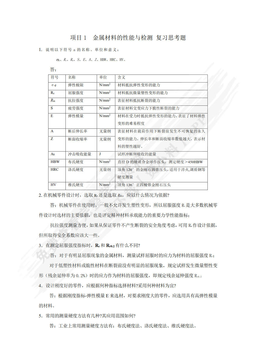 金属材料及热处理