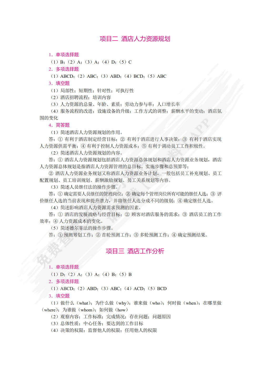 酒店人力资源管理