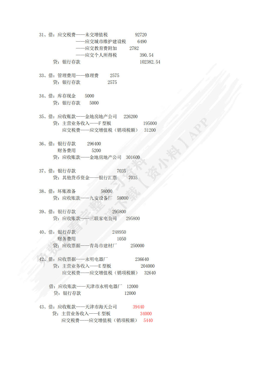 会计分岗综合实训