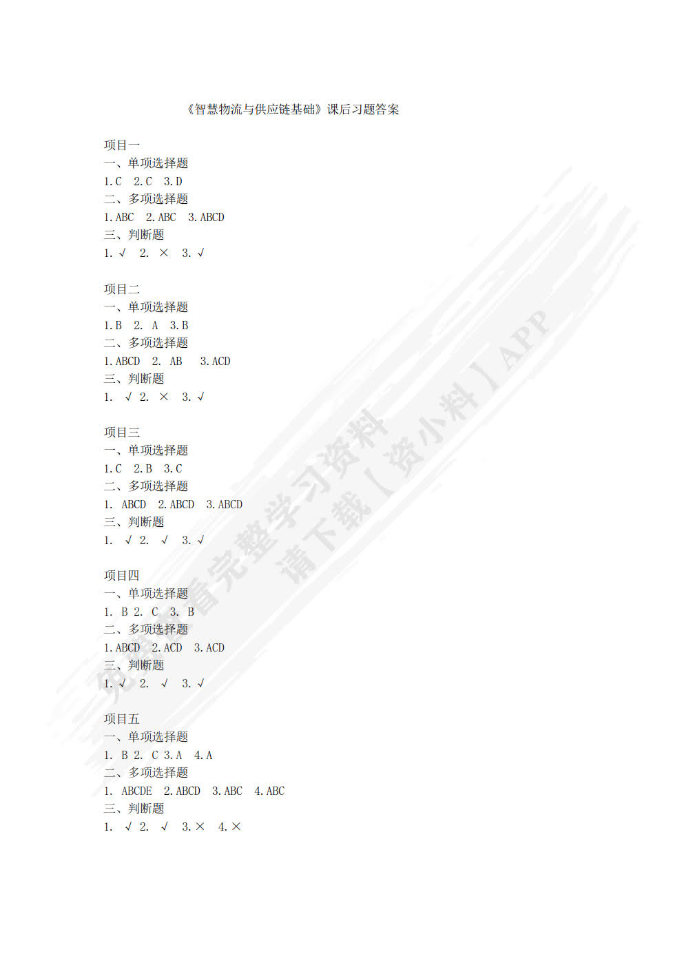智慧物流与供应链基础