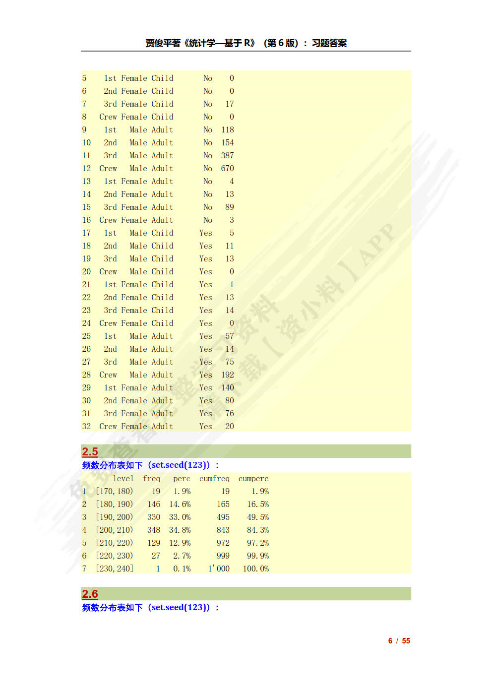 统计学&mdash;&mdash;基于R（第6版）（基于R应用的统计学丛书）