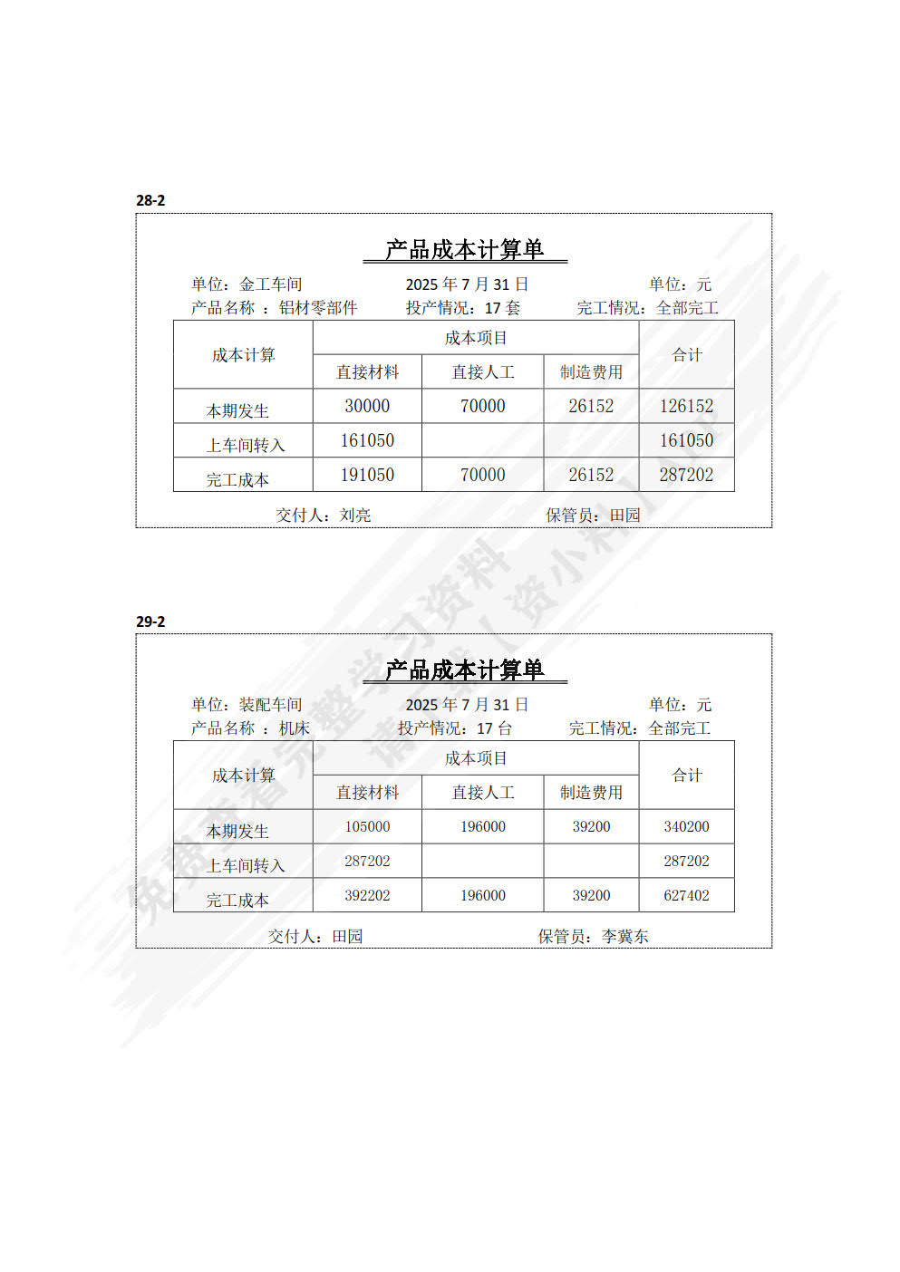 成本会计：智能化成本核算与管理（第四版）
