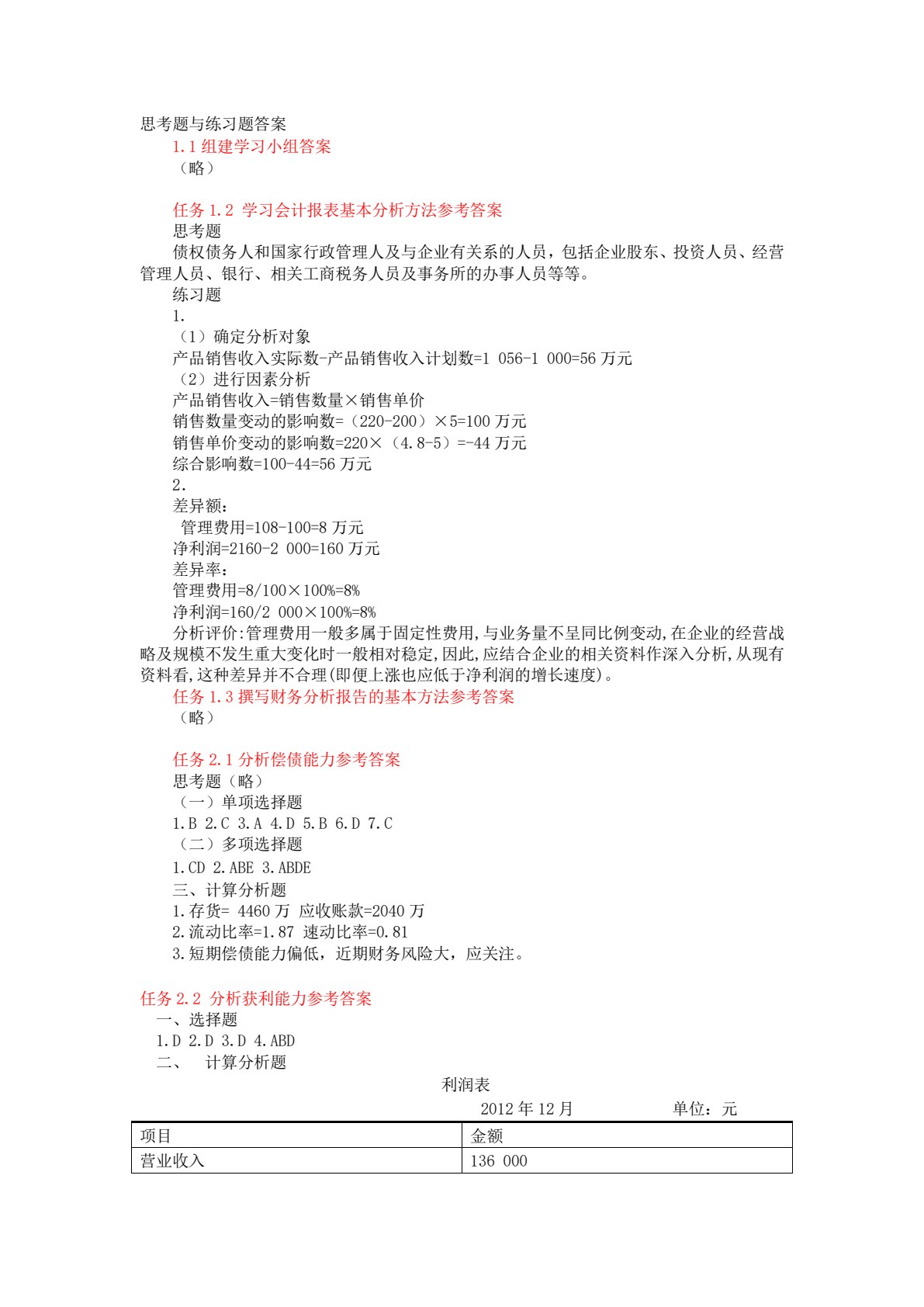 企业会计报表分析（第二版）
