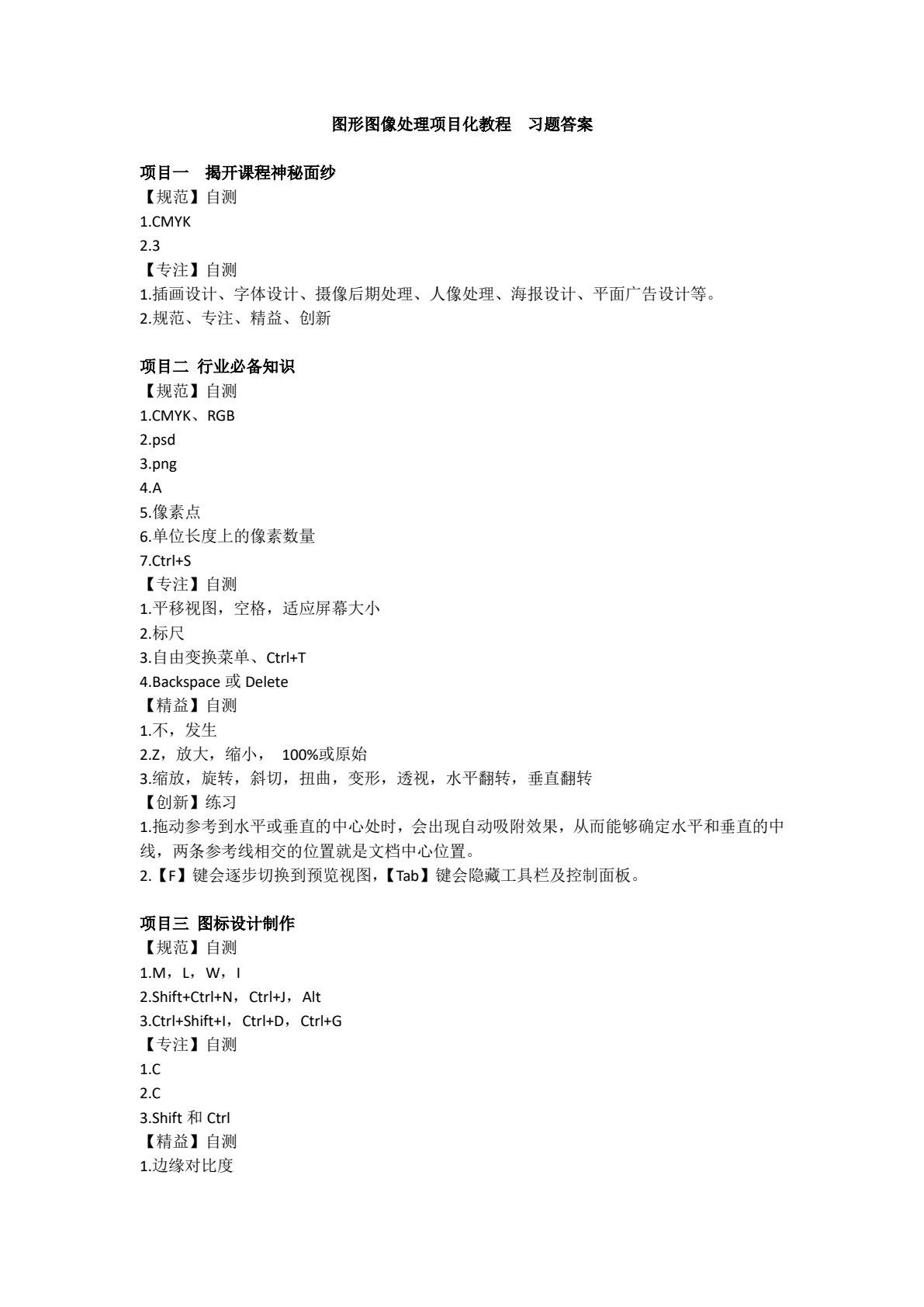 图形图像处理项目化教程