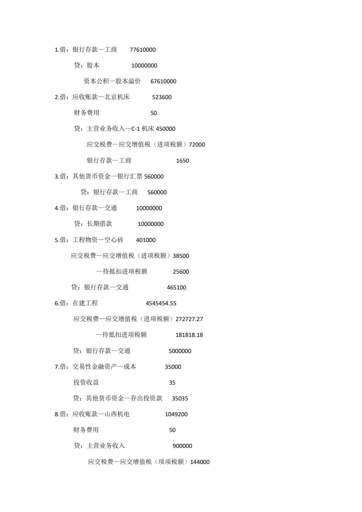 会计岗位综合实训
