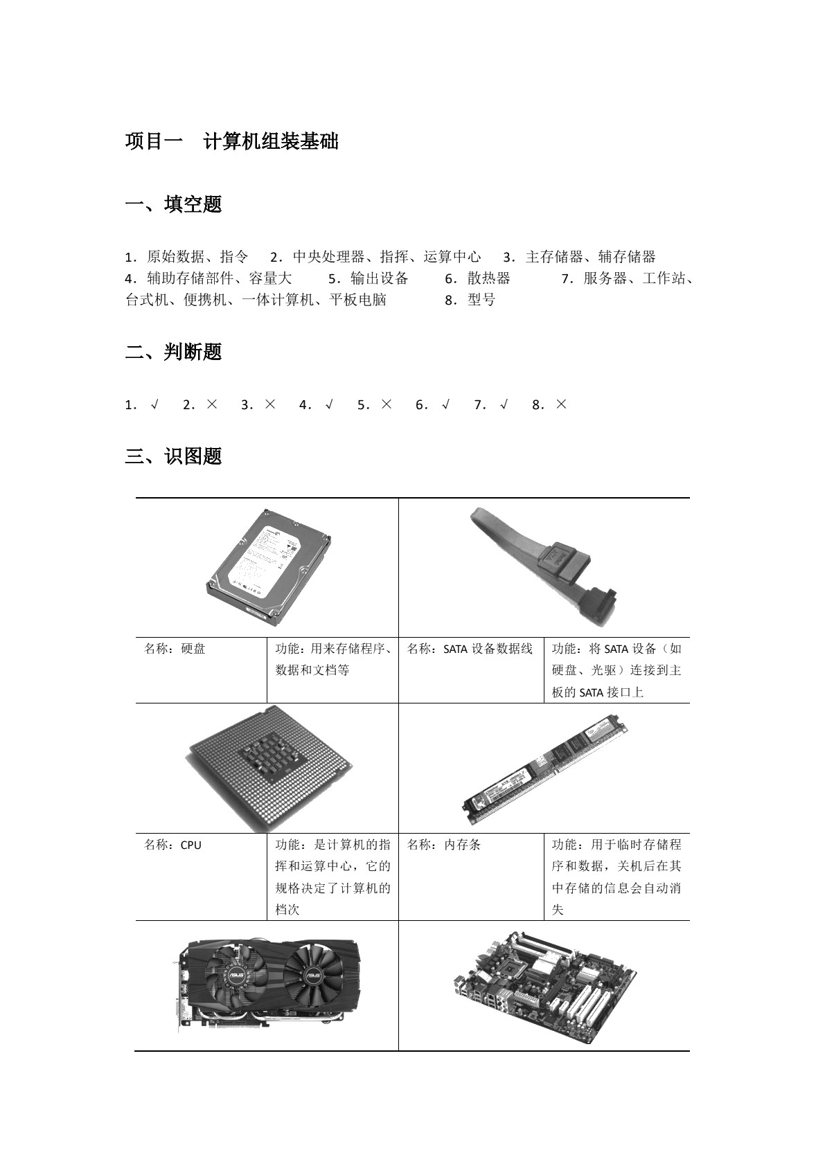 计算机组装与维护项目教程（双色）