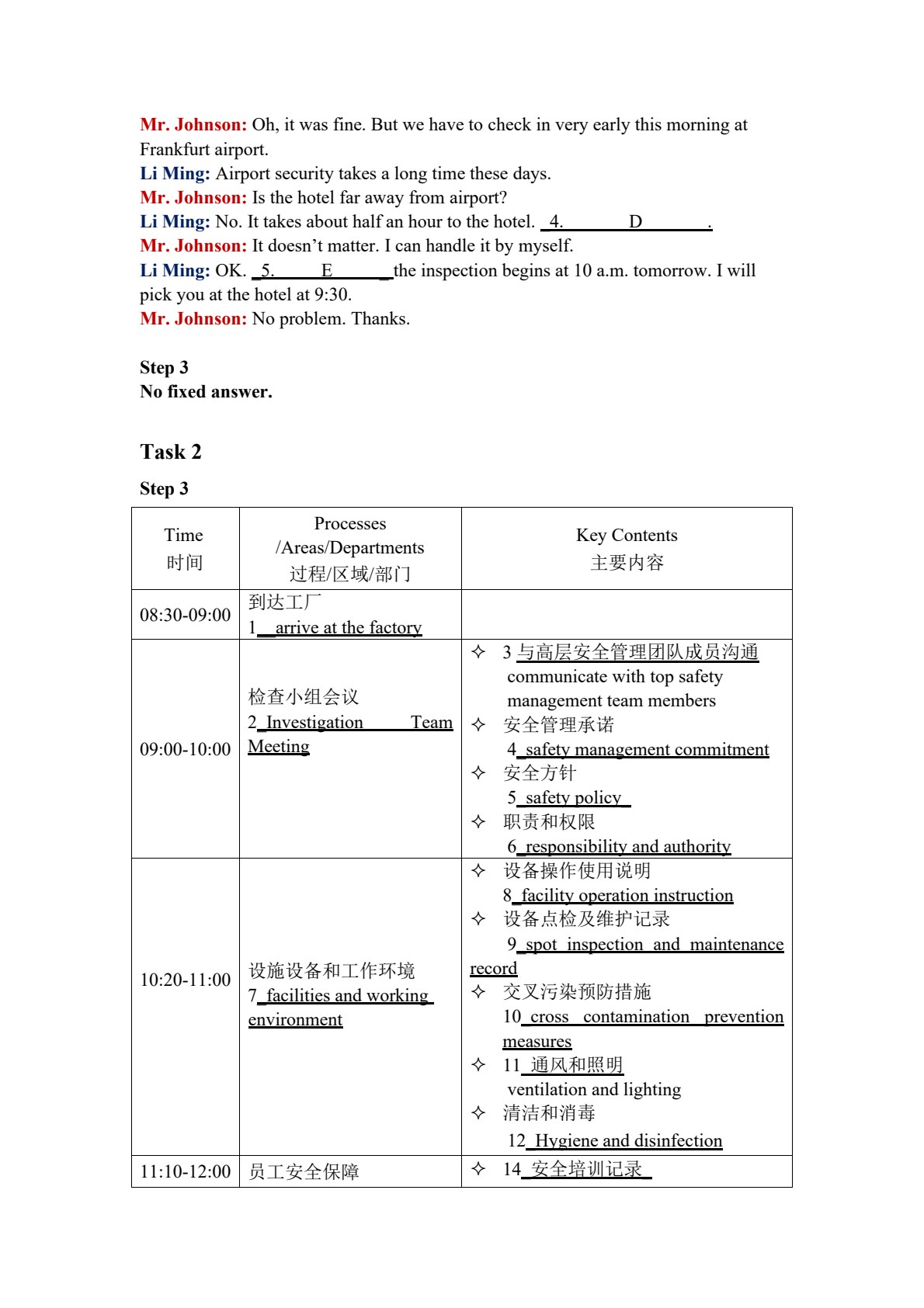 点击职业英语职业英语模块安全与健康行业英语