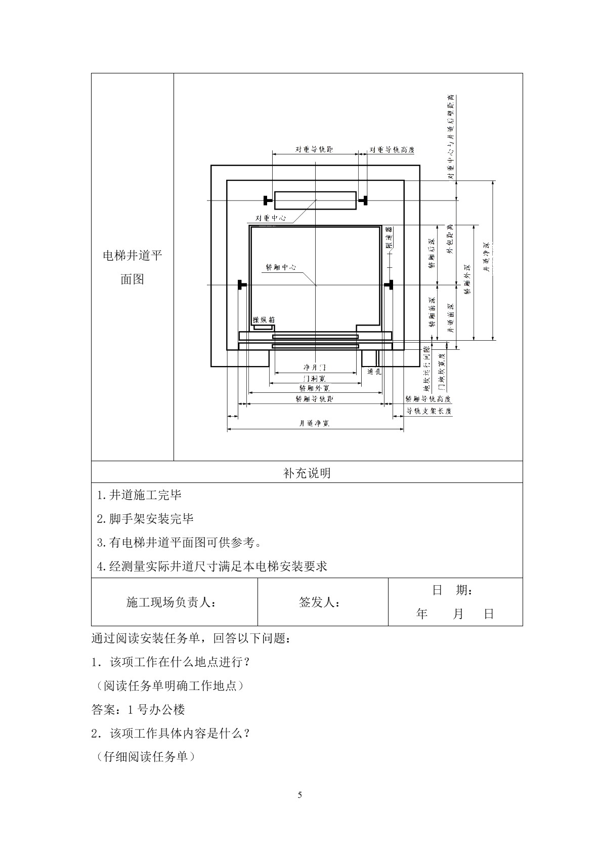 电梯整机机械设备安装与调试