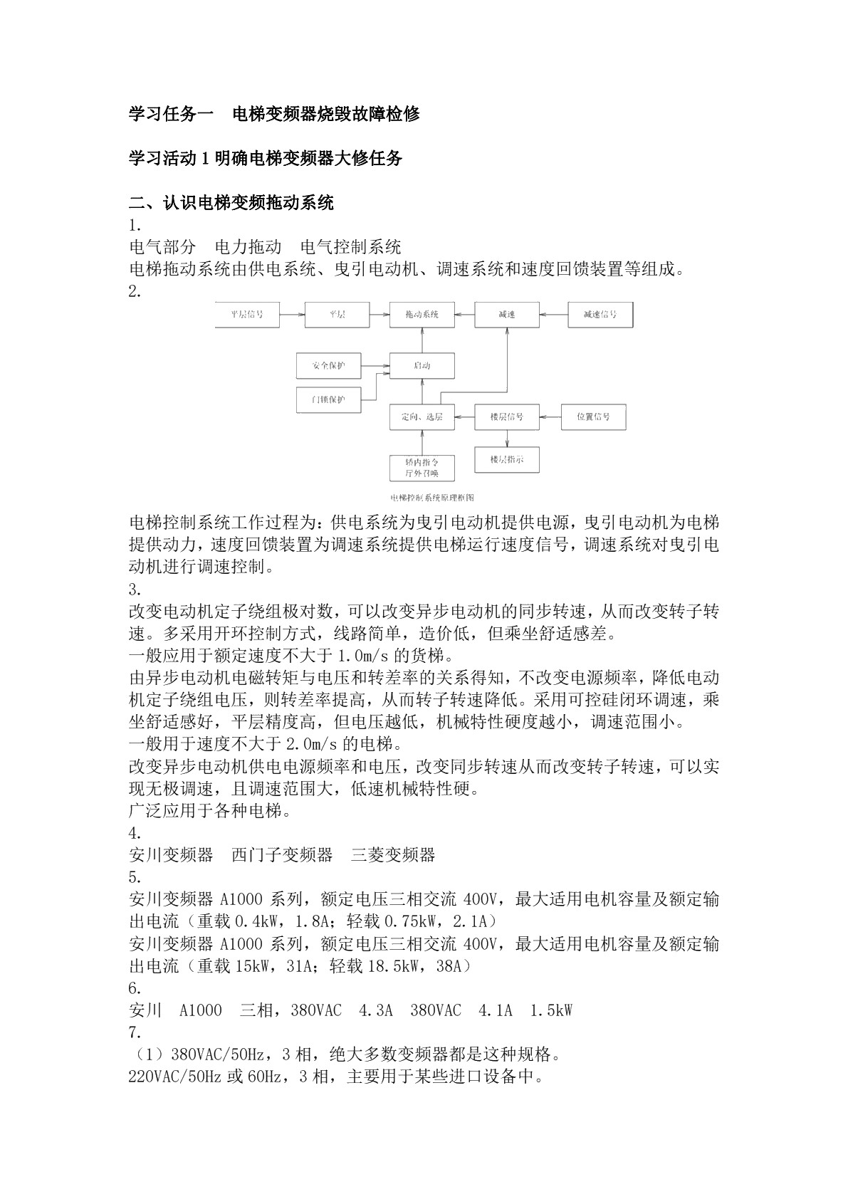 电梯电气设备大修