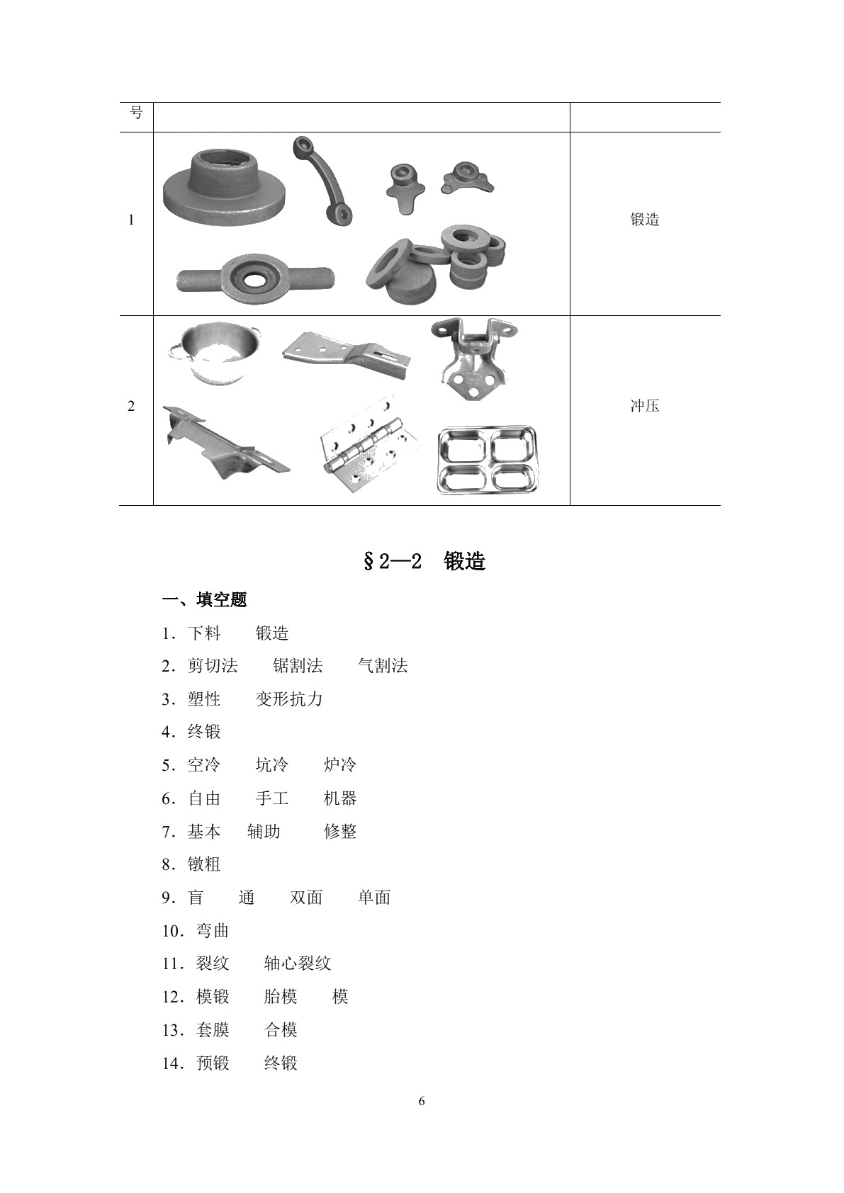 机械制造工艺基础（第七版）习题册