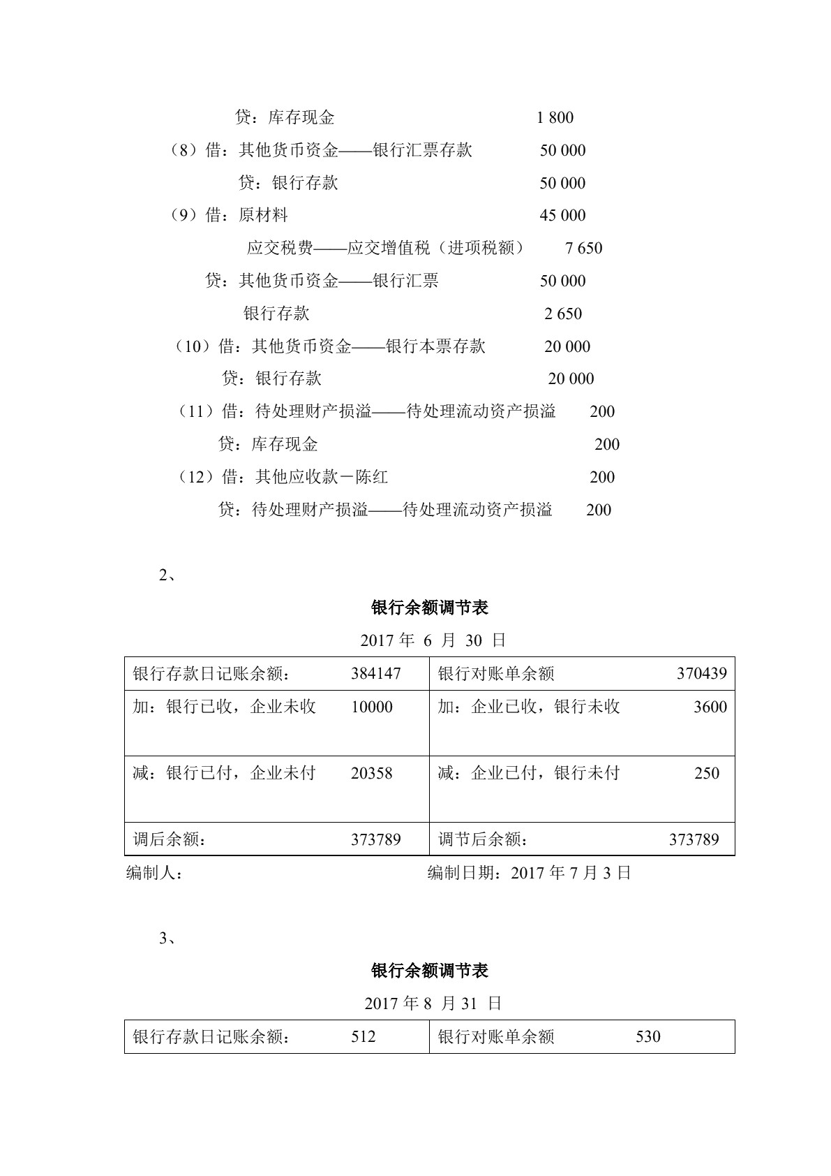 财务会计实务（第二版）习题册